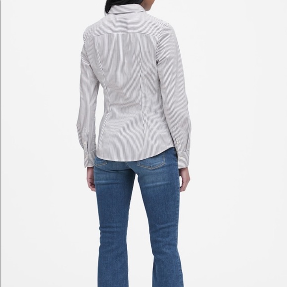 Banana Republic Oxford Style Non-Iron Shirt Size 4 - Picture 3 of 8